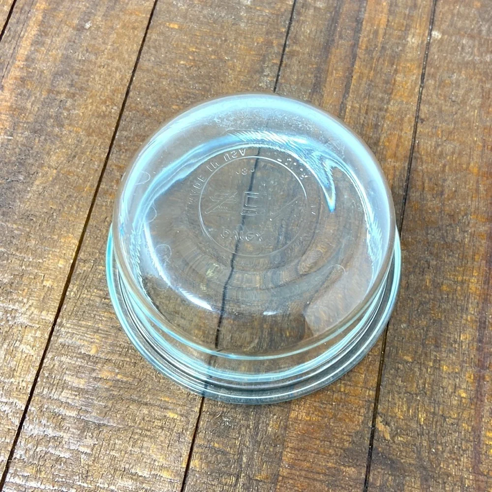 1 Small Pyrex Round 4” Glass Cup Container Bowl.